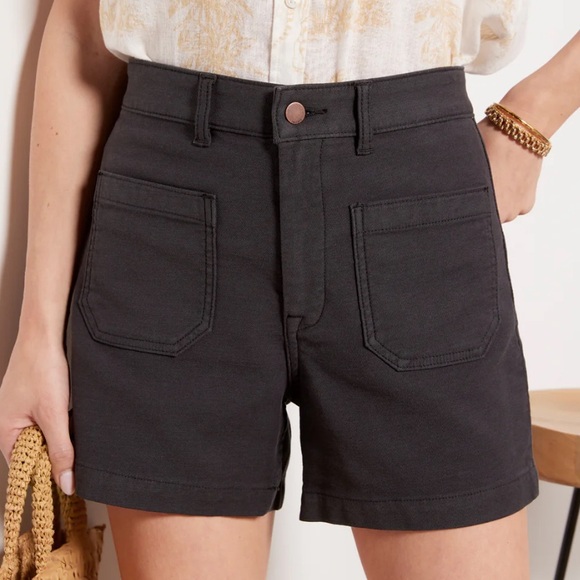 Faherty Pants - Faherty Women’s Stretched Terry Shorts In Wash Black